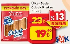 ÜLKER SADE ÇUBUK KRAKER 195 G fiyat ve kampanya bilgisi